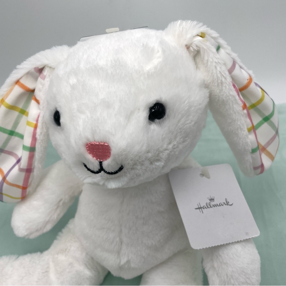 Hallmark White Bunny Rabbit Plush 7.5” - Picture 4 of 10